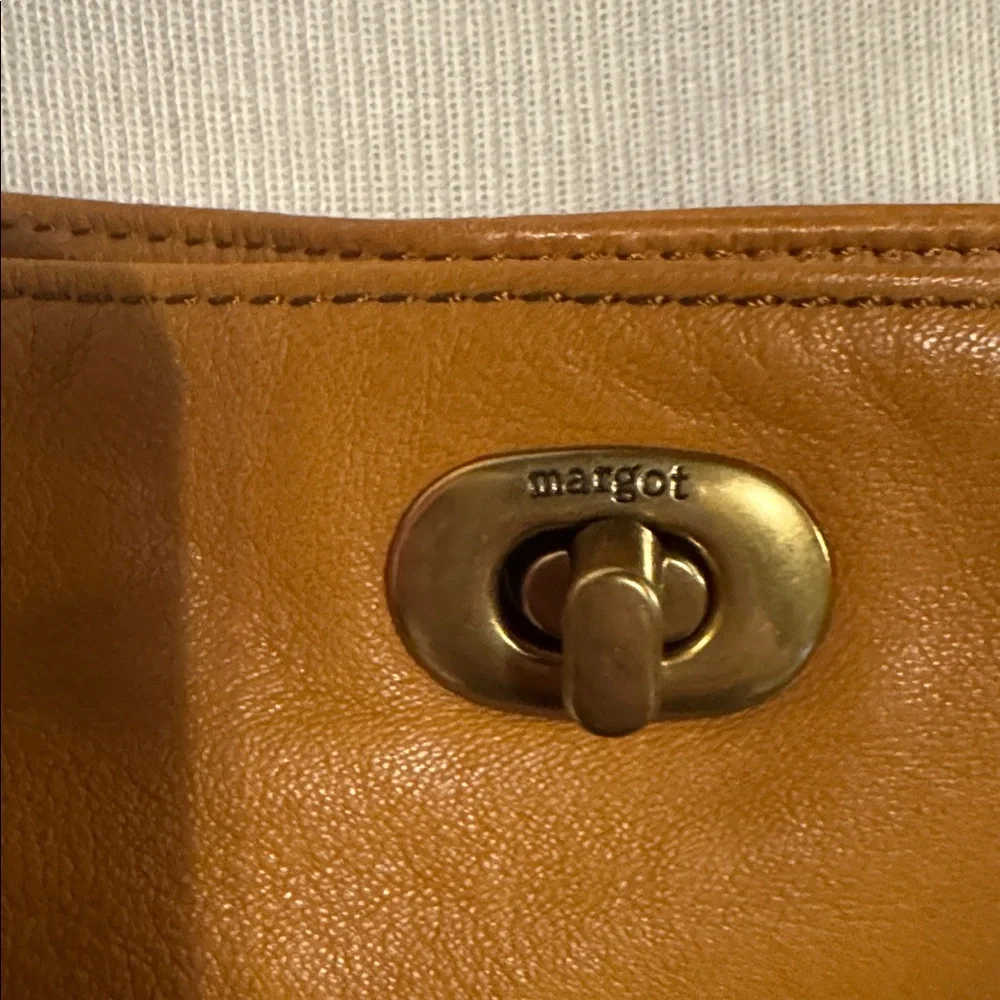 Margot New York “Marcy” Tan Leather Tote Bag
